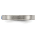Edward Mirell Titanium Sapphire Wedding Band with Brushed Finish 4mm