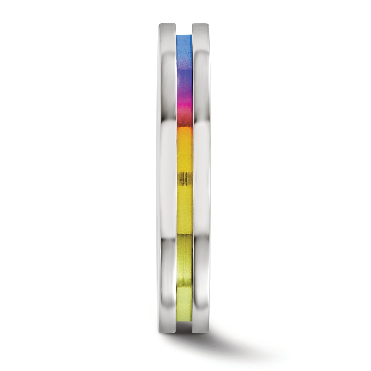 Edward Mirell Titanium Multi-Color Anodized 4mm Wedding Band Polished, Engravable, Gift Ready