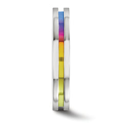 Edward Mirell Titanium Multi-Color Anodized 4mm Wedding Band Polished, Engravable, Gift Ready