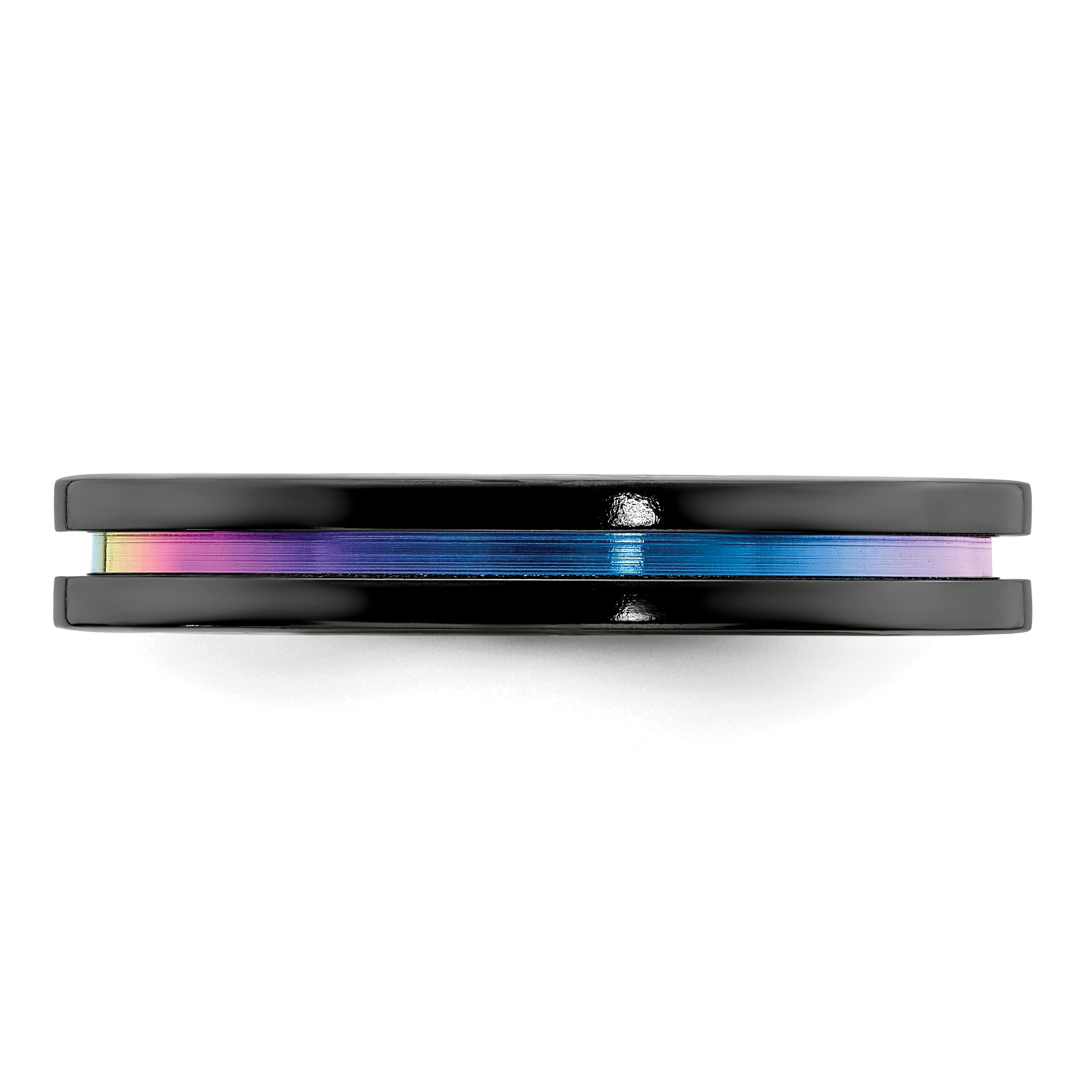 Edward Mirell Titanium Wedding Band with Multi-colored Anodized Finish