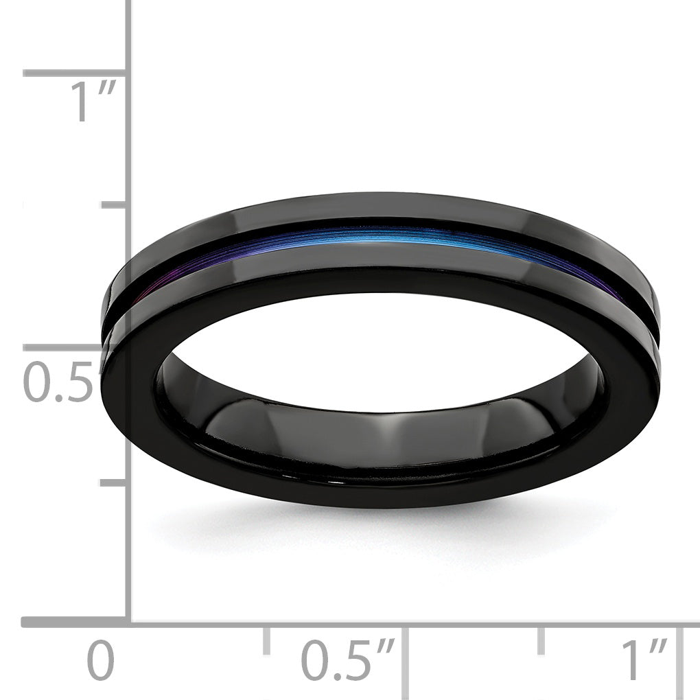 Edward Mirell Titanium Wedding Band with Multi-colored Anodized Finish