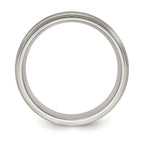 Edward Mirell Two-Tone Titanium Wedding Band with Sterling Silver Inlay