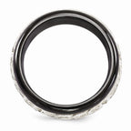 Sophia Jewelers Titanium Silver Two-Tone Engravable Wedding Band 9mm Gift Ready