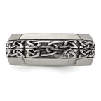 Edward Mirell Titanium Wedding Band with Polished Finish Engravable 9mm