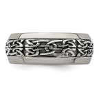 Edward Mirell Titanium Wedding Band with Polished Finish Engravable 9mm