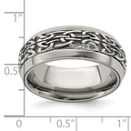Edward Mirell Titanium Wedding Band with Polished Finish Engravable 9mm