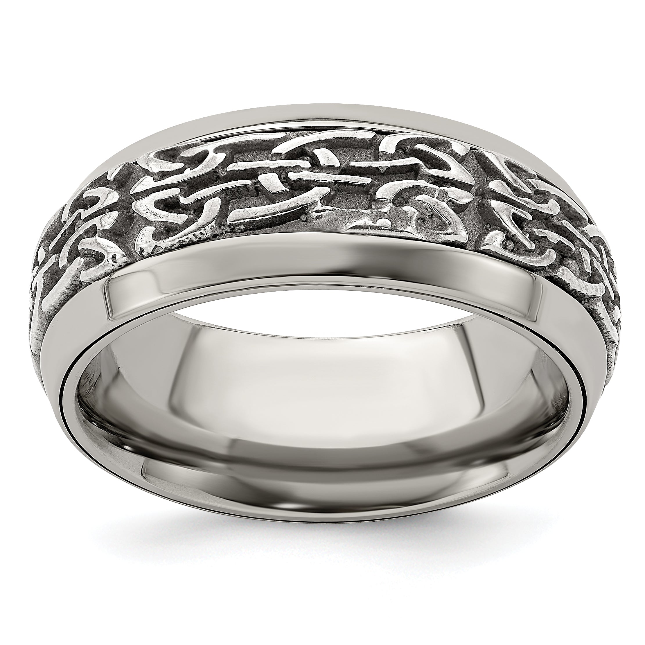 Edward Mirell Titanium & Stainless Steel Casted 9mm Band Main image