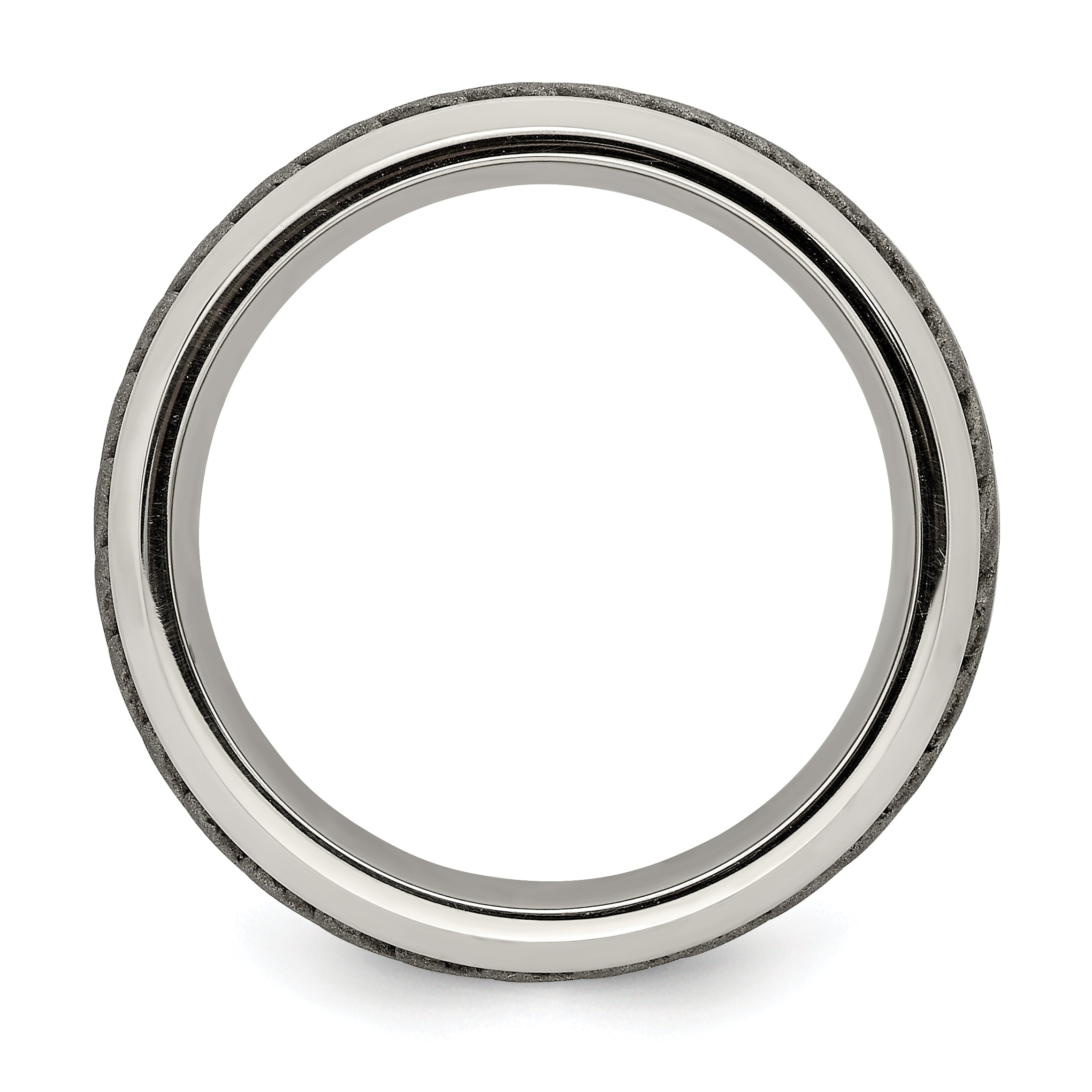 Edward Mirell Titanium Wedding Band with Polished Beveled Edge