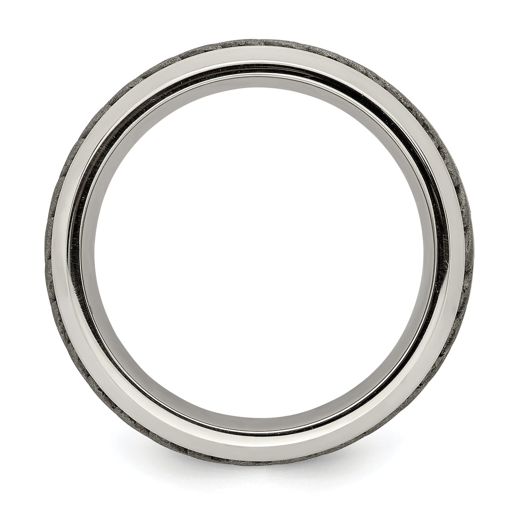 Edward Mirell Titanium Wedding Band with Polished Beveled Edge