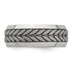 Edward Mirell Titanium Wedding Band with Polished Beveled Edge