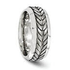 Edward Mirell Titanium Wedding Band with Polished Beveled Edge