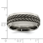 Edward Mirell Titanium Wedding Band with Polished Beveled Edge