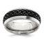Edward Mirell Stainless Steel & Black Ti Casted 9mm Band