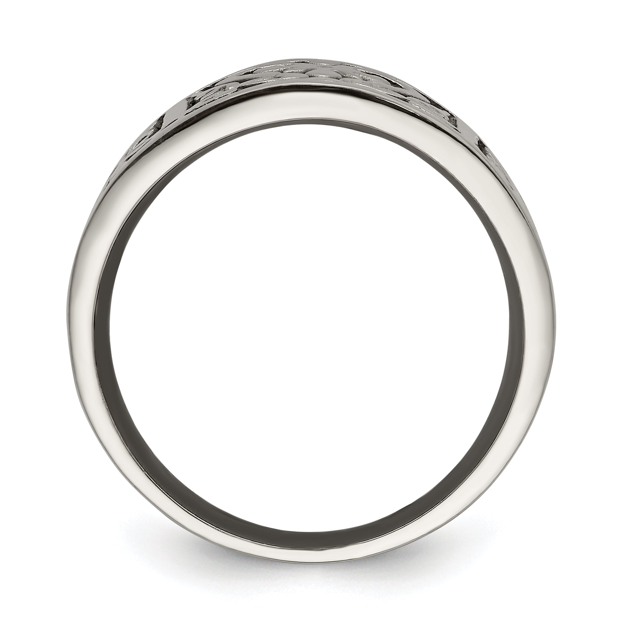 Edward Mirell Titanium Flat Casted Design Brushed/Polished 14mm Band