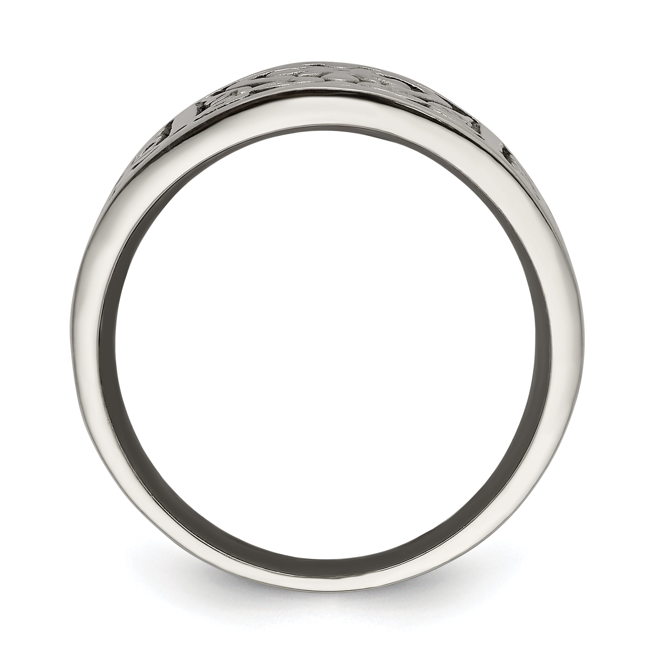Sophia Jewelers Titanium Flat Men's Wedding Band with Brushed Finish Secondary image