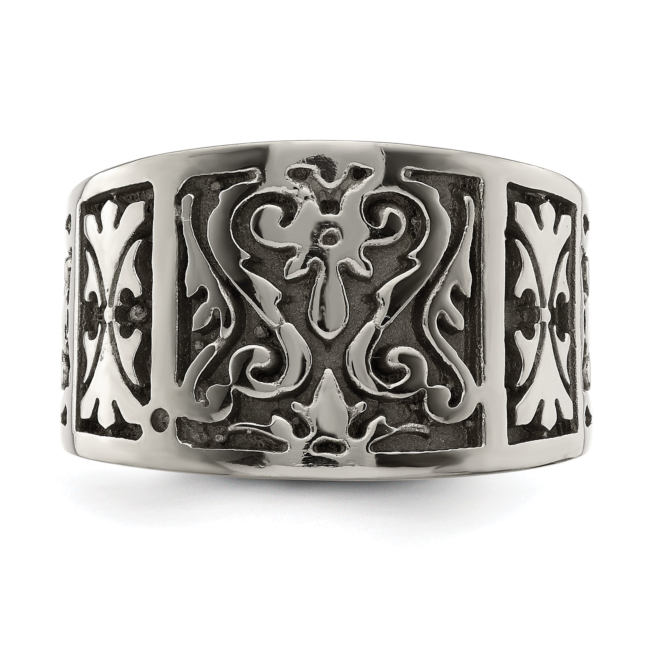 Sophia Jewelers Titanium Flat Men's Wedding Band with Brushed Finish