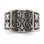 Sophia Jewelers Titanium Flat Men's Wedding Band with Brushed Finish