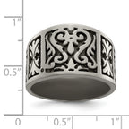 Sophia Jewelers Titanium Flat Men's Wedding Band with Brushed Finish