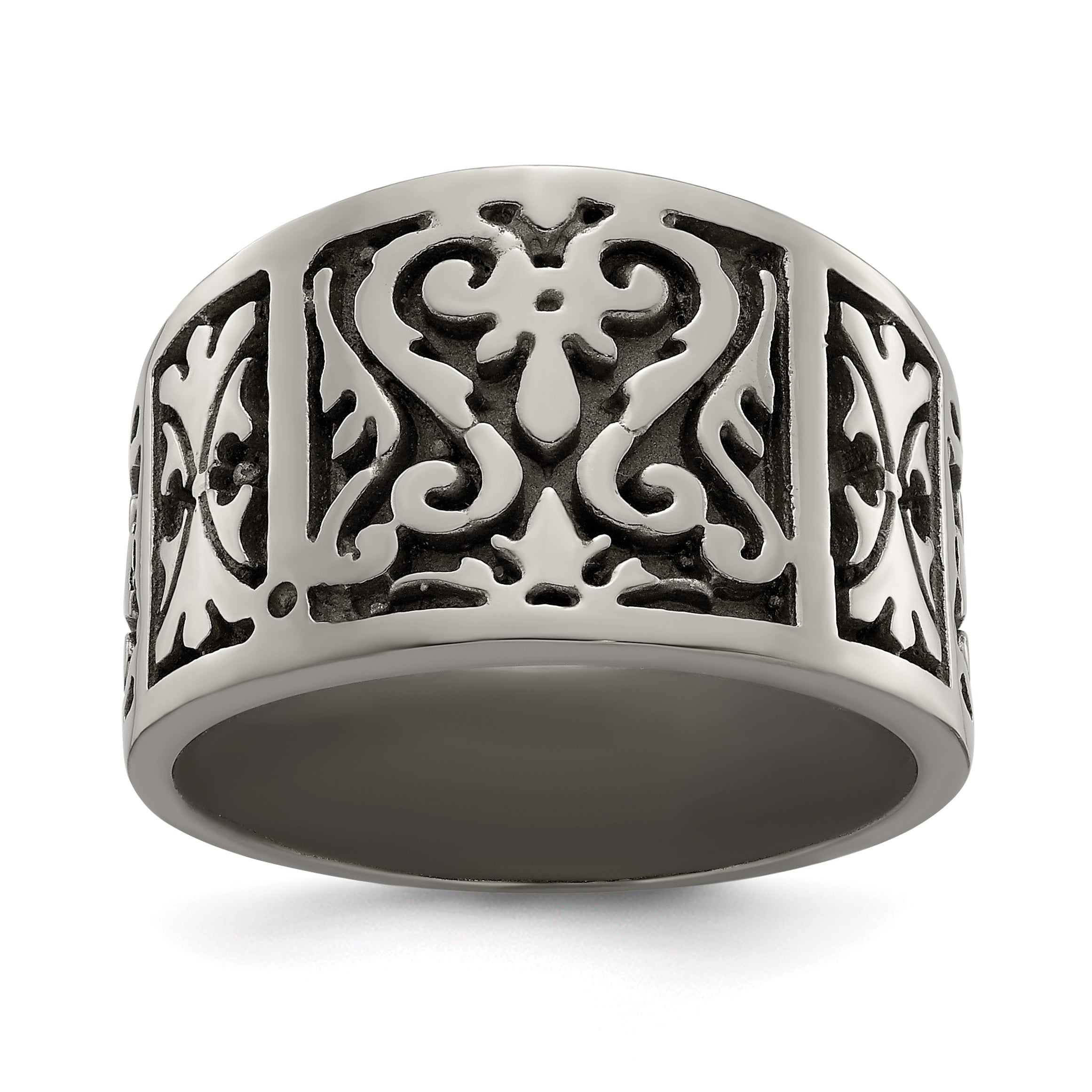 Edward Mirell Titanium Flat Casted Design Brushed/Polished 14mm Band Main image