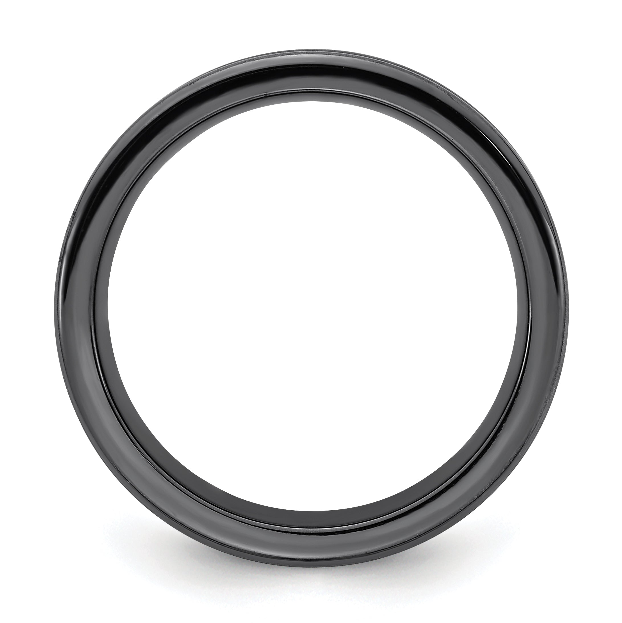 Edward Mirell Black Ti Copper-tone Anodized with Laser Pattern 8mm Concave Band Secondary image
