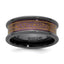 Edward Mirell Black Ti Copper-tone Anodized with Laser Pattern 8mm Concave Band