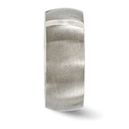 Edward Mirell Titanium and Silver Two-Tone Diamond Wedding Band