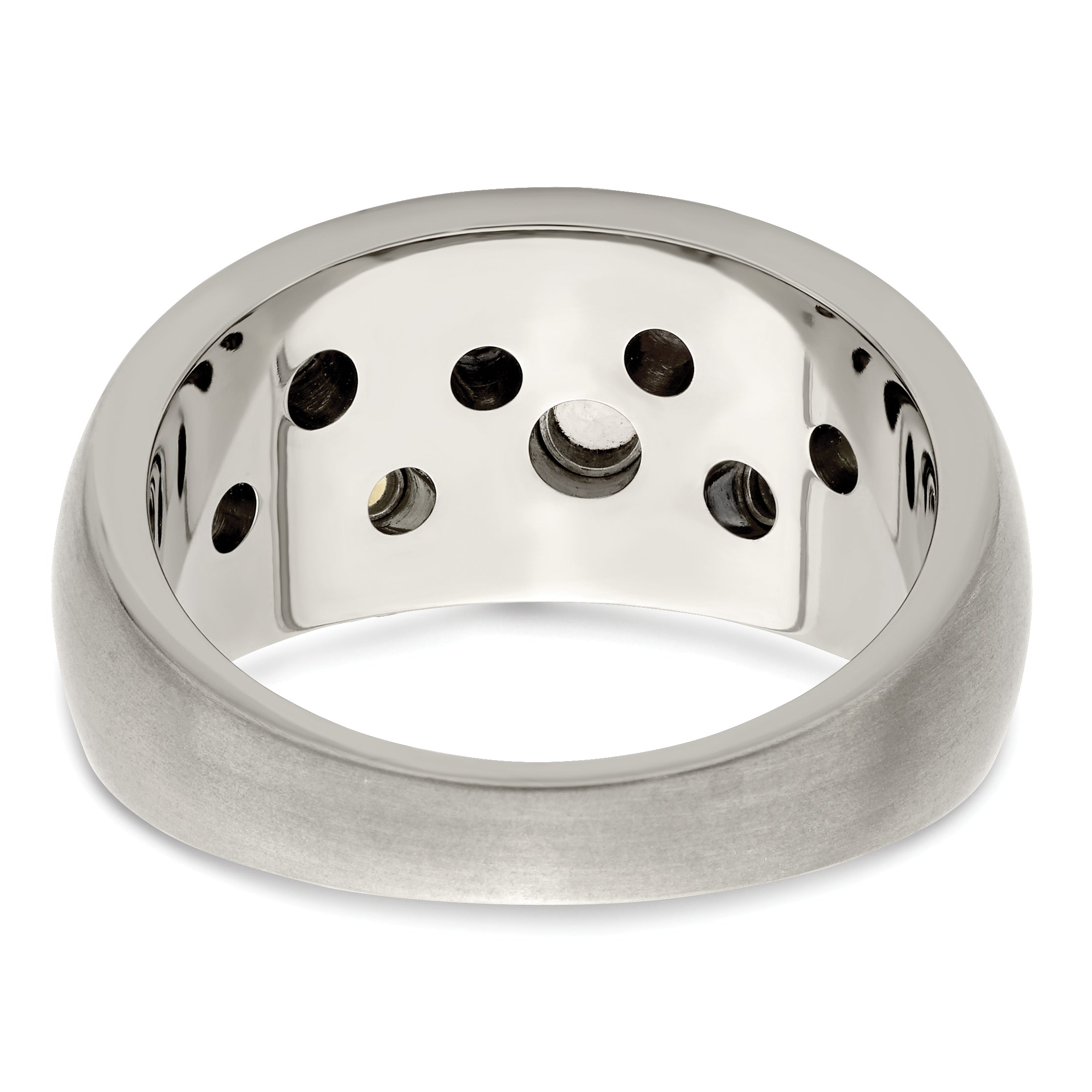 Edward Mirell Titanium Multi-Color Sapphire Bezel Ring with Brushed Finish
