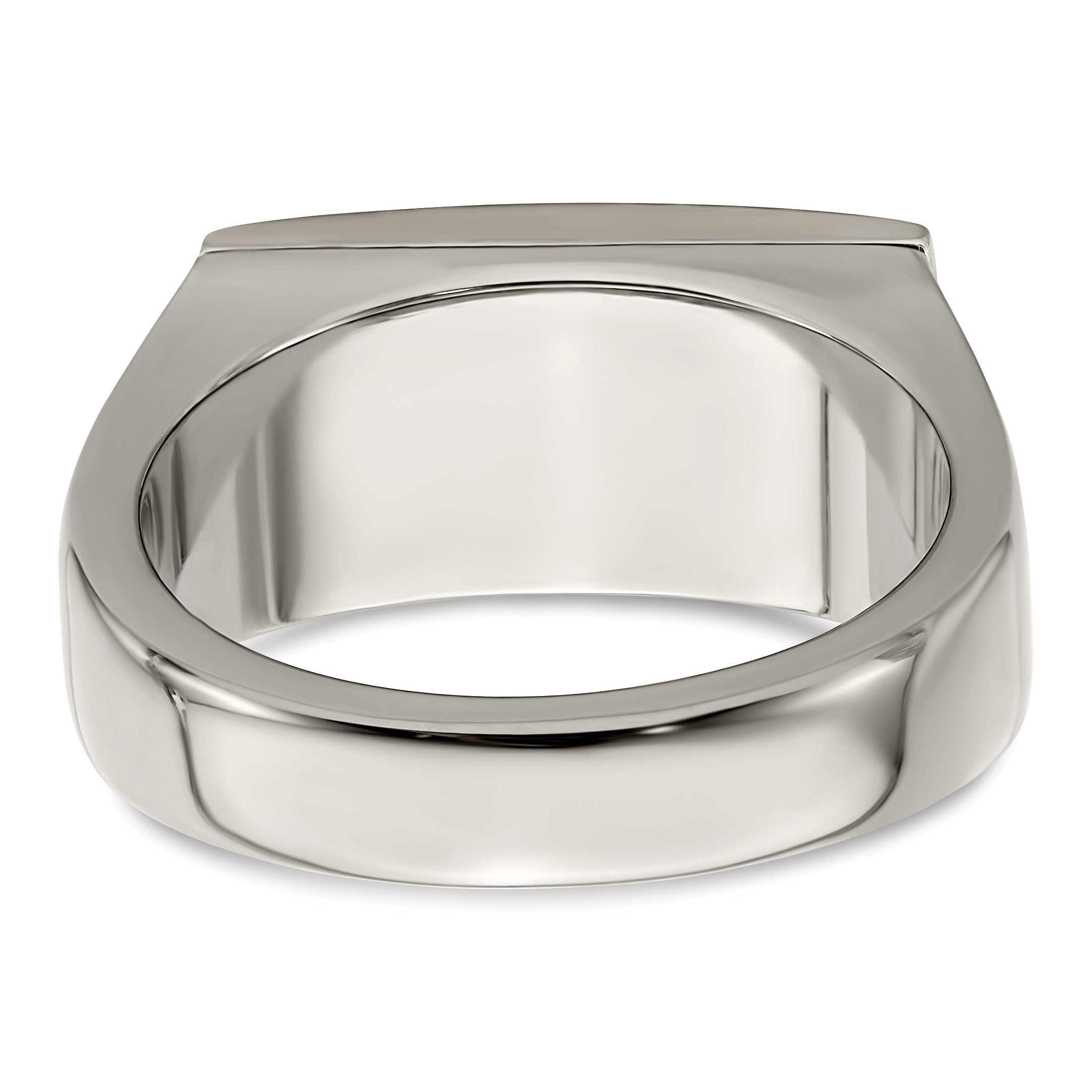 Sophia Jewelers Men's Titanium Wedding Band with Brown Leather Detail - 10 - 10