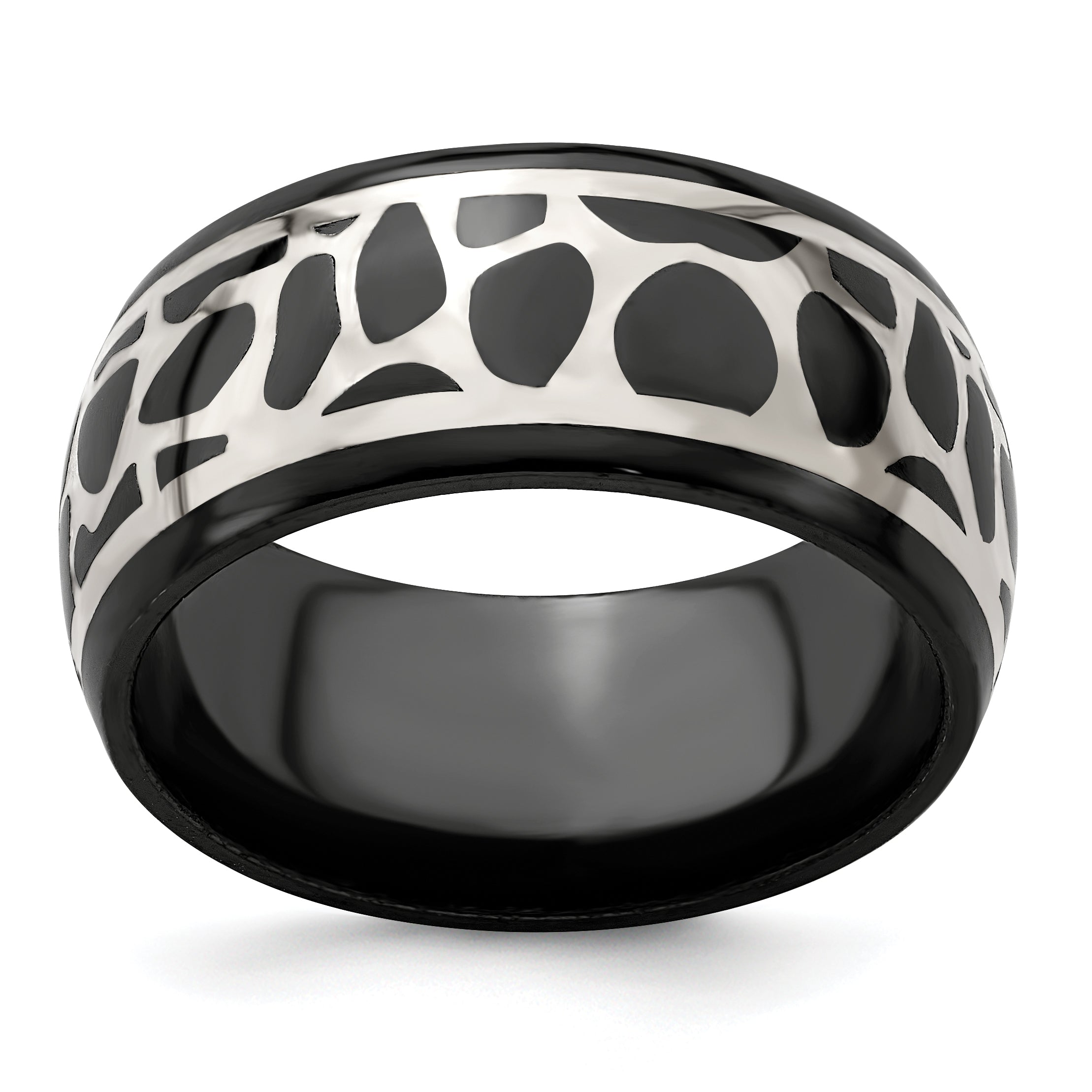 Edward Mirell Black Ti & Sterling Silver Polished Cobblestone Ring Main image