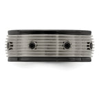 Black Spinel Grooved Wedding Band in Titanium, 9mm