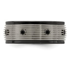Black Spinel Grooved Wedding Band in Titanium, 9mm