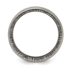 Beveled-Edge Comfort-Fit Wedding Band in Titanium, 7mm