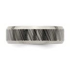 Beveled-Edge Comfort-Fit Wedding Band in Titanium, 7mm