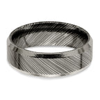 Beveled-Edge Comfort-Fit Wedding Band in Titanium, 7mm