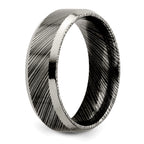 Beveled-Edge Comfort-Fit Wedding Band in Titanium, 7mm