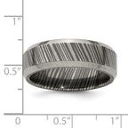 Beveled-Edge Comfort-Fit Wedding Band in Titanium, 7mm