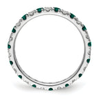 14K White Gold Lab Grown Dia VS/SI GH & Cr Alexandrite Eternity B