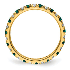 14K Lab Grown Diamond VS/SI GH & Cr Alexandrite Eternity Band