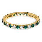 14K Lab Grown Diamond VS/SI GH & Cr Alexandrite Eternity Band