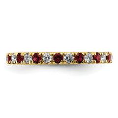 14K Lab Grown Diamond VS/SI GH & Cr Ruby Eternity Band - 4