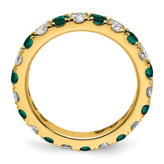 14K Lab Grown Diamond VS/SI GH & Cr Alexandrite Eternity Band