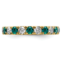 14K Lab Grown Diamond VS/SI GH & Cr Alexandrite Eternity Band