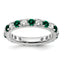 14K White Gold Lab Grown Dia VS/SI GH & Cr Emerald Eternity Band