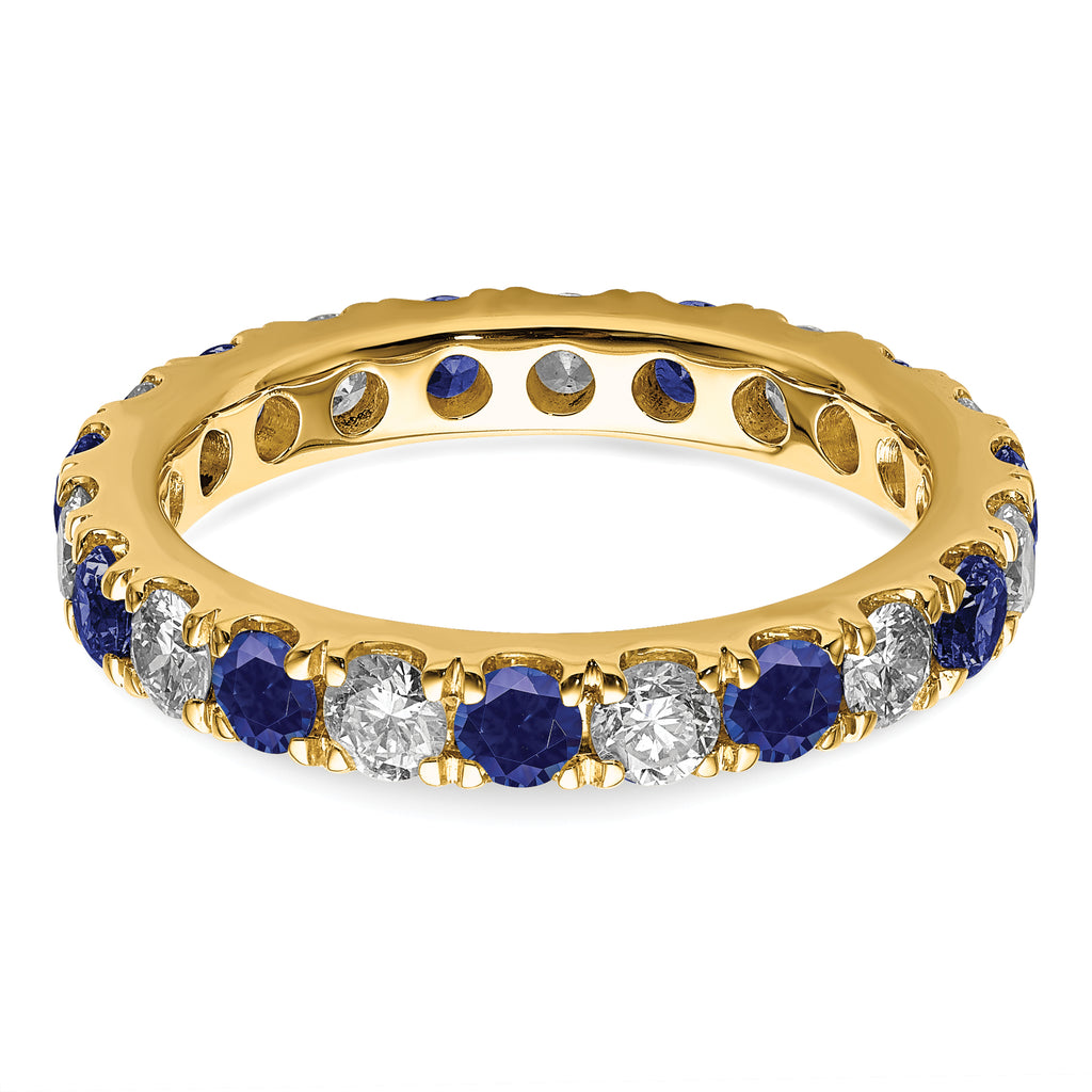14K Lab Grown Diamond VS/SI GH & Cr Blue Sapp Eternity Band