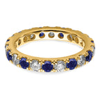 14K Lab Grown Diamond VS/SI GH & Cr Blue Sapp Eternity Band