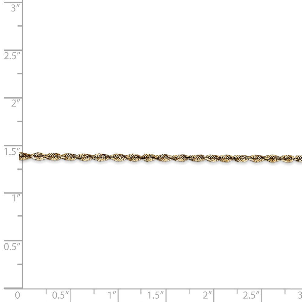 14K 2.0mm D/C Extra-Light Rope Chain
