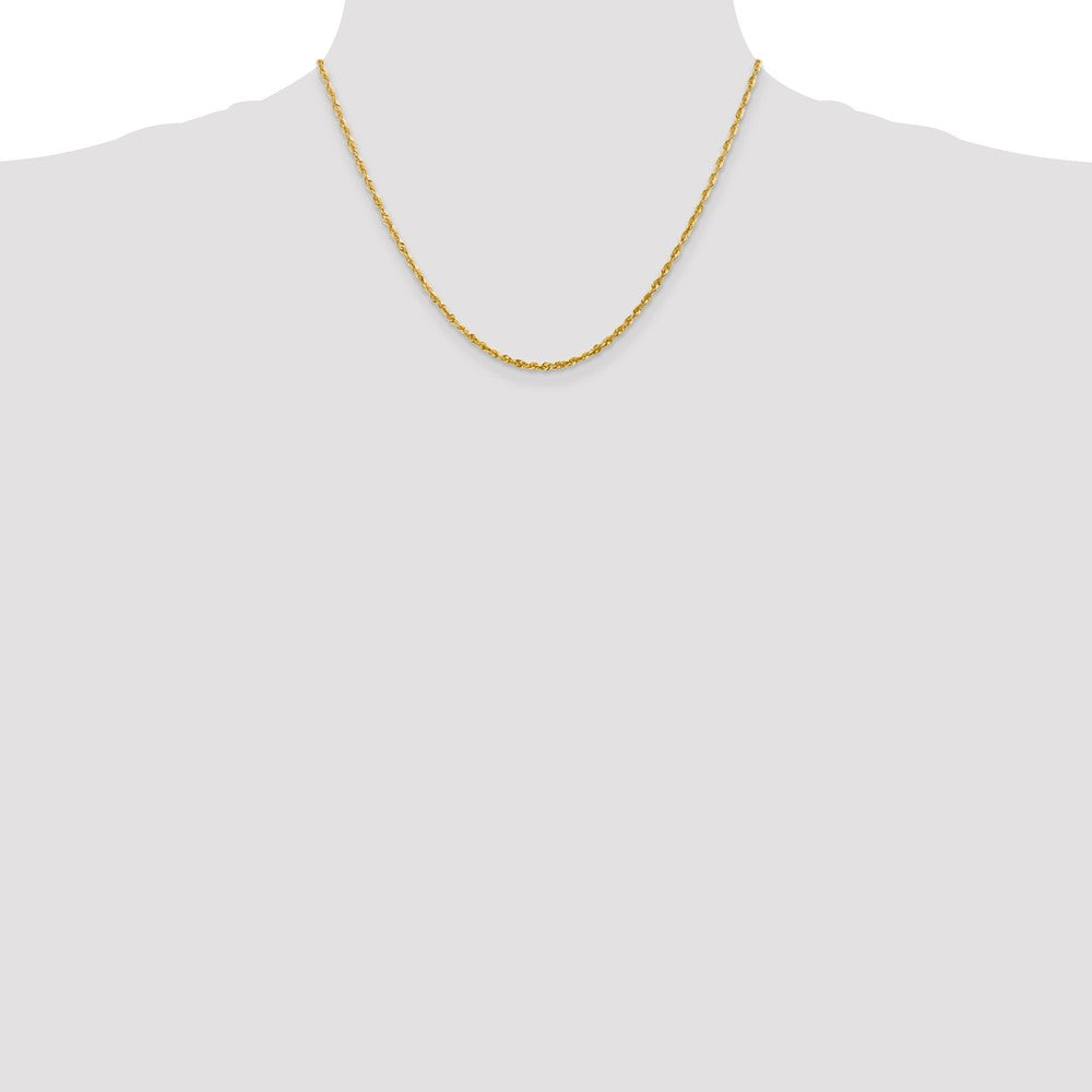 Sophia Jewelers 14K Gold Figaro Necklace with Diamond Cut Elegance