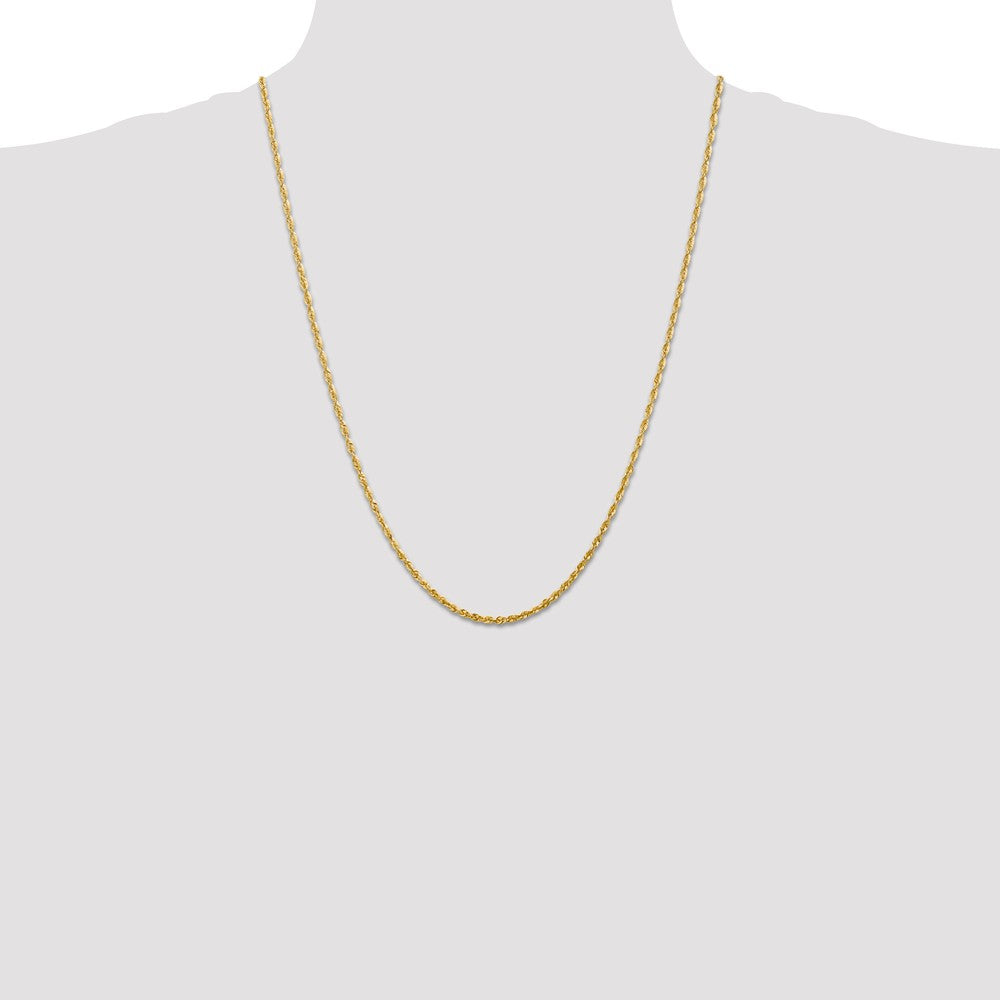 Sophia Jewelers 14K Gold Figaro Necklace with Diamond Cut Elegance