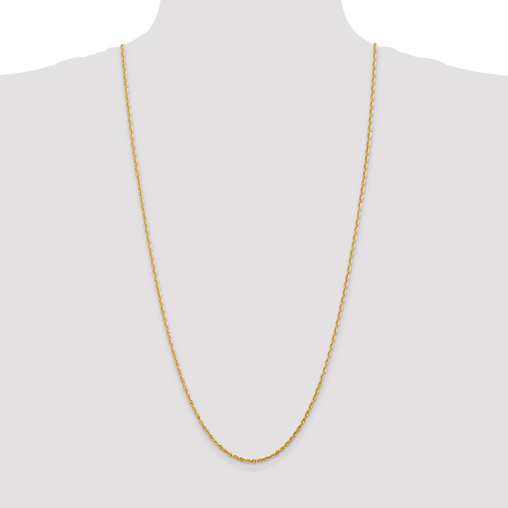 Sophia Jewelers 14K Gold Figaro Necklace with Diamond Cut Elegance