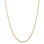 14K 2.15mm Diamond Cut Extra-Light Rope Chain